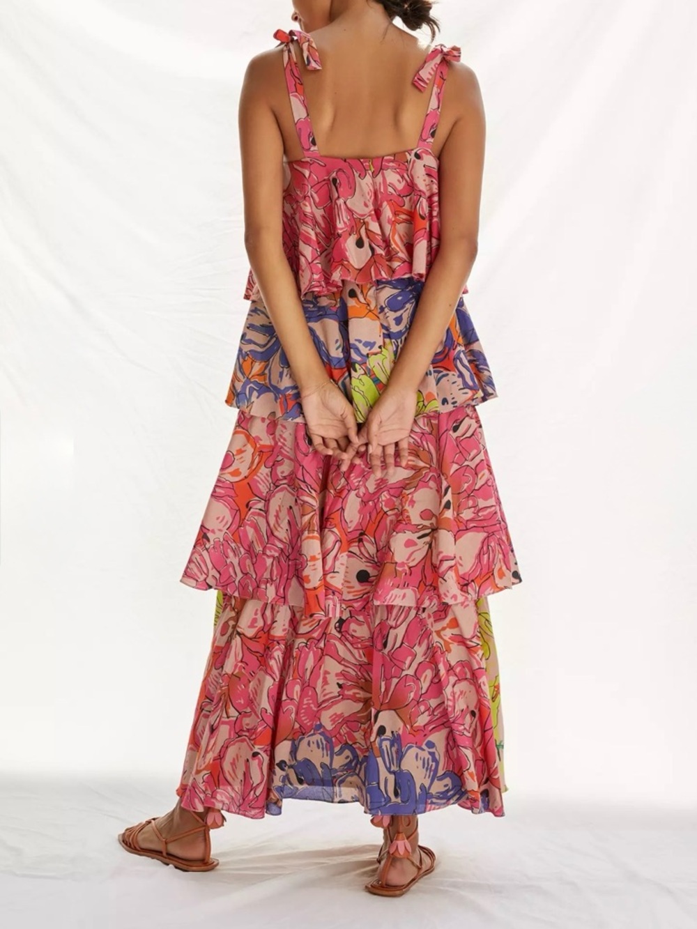 Anthropologie Multicolor Tiered Floral Maxi Dress - Picture 2 of 7